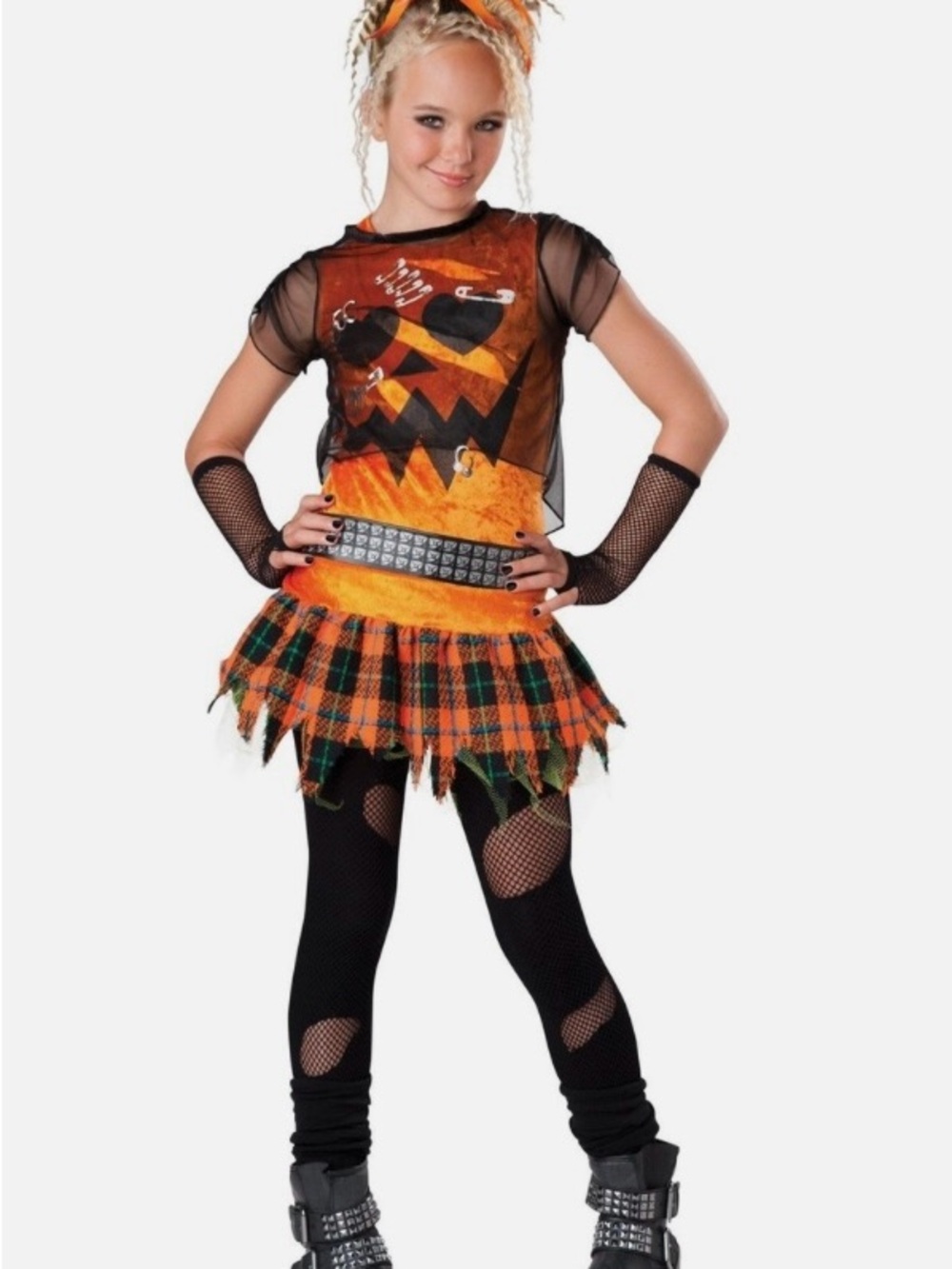Girl's Punk-in Pumpkin Costume
Size L 10/12
